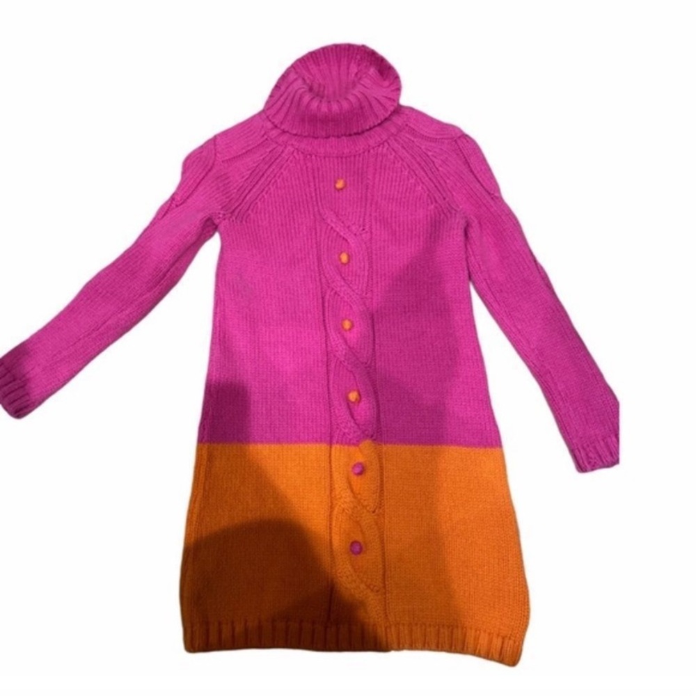 GYMBOREE Pink & Orange Knit Sweater Dress